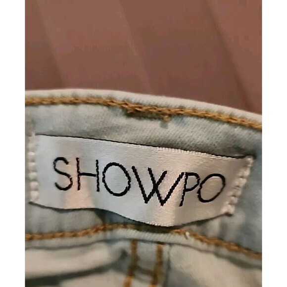 Showpo Jeans Womens Distress Light Washed Size 8 Skinny - Picture 4 of 7